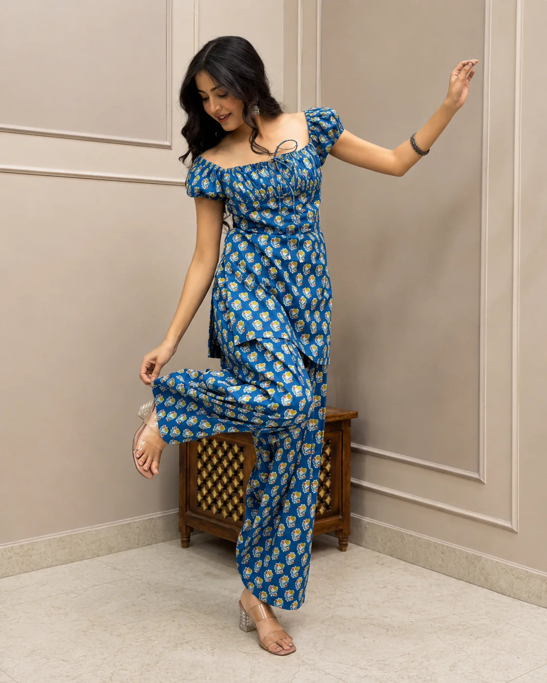 Teena Puff Sleeve Farshi Set
